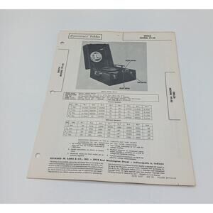 VTG Howard Sams 1947 Radio Photofact Folder Decca Model PT - 10 PT-10